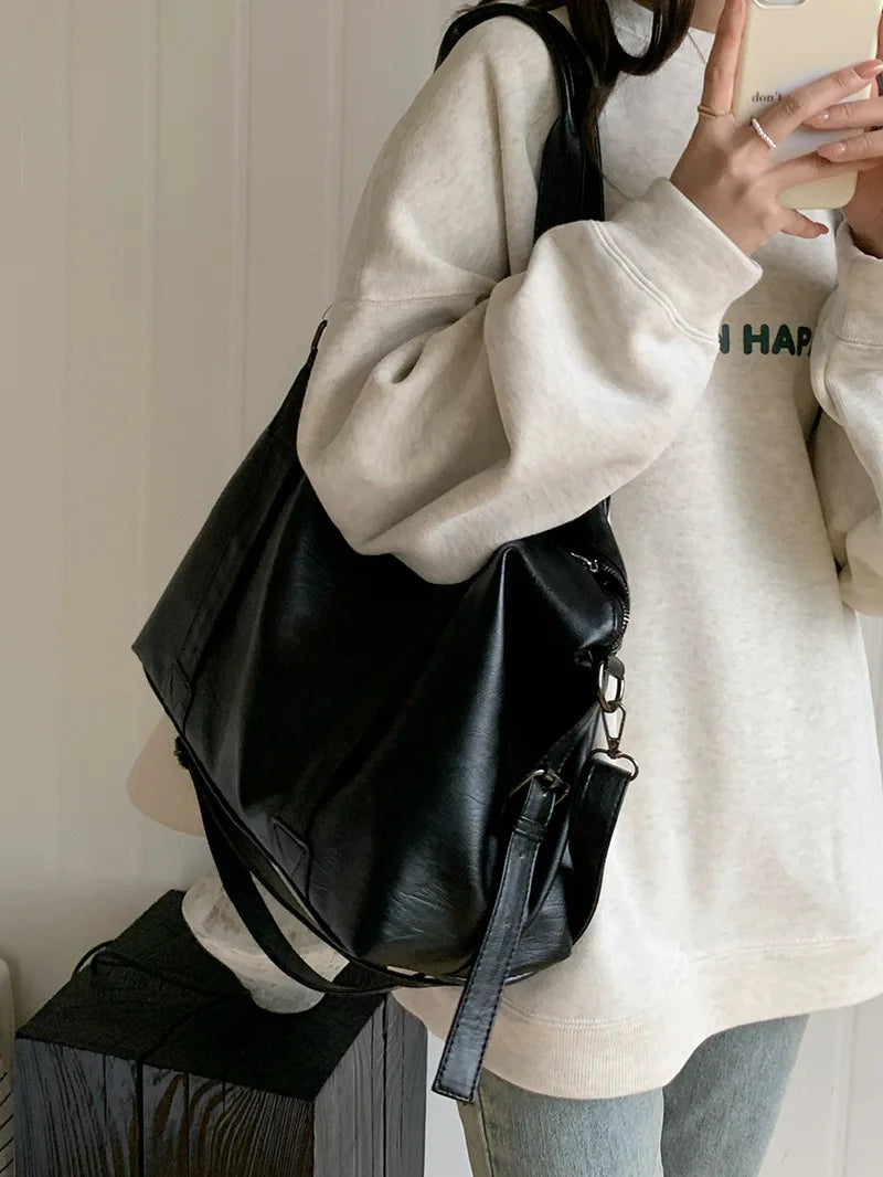 Brand Luxury Designer Tote Bag For Women Lage Capacity Travel Cross Bag High Quality PU Leather Handbags Messenger Bag