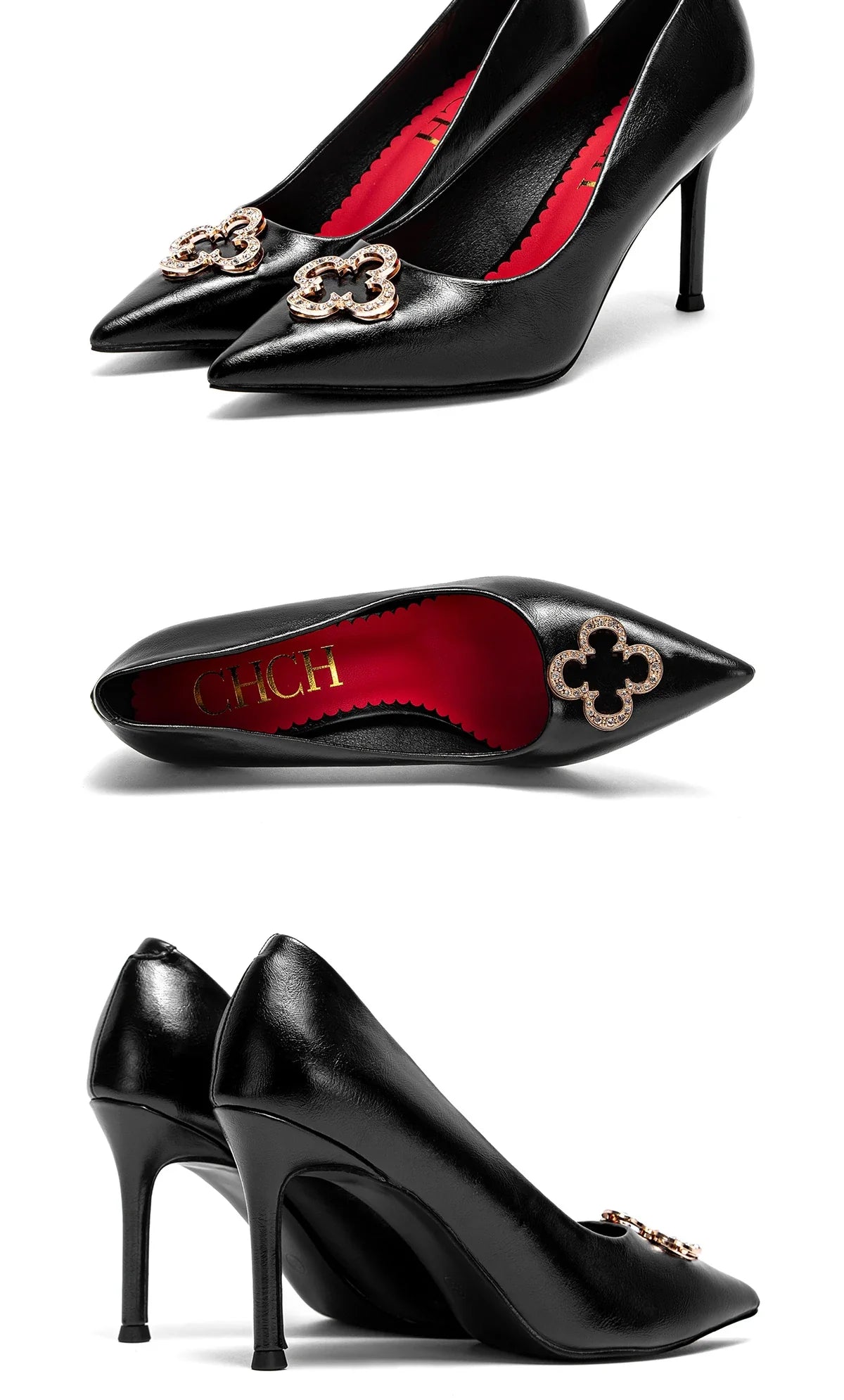 Women's High Heels 2026 Spring Black Business Pointed Shoes Simple Commuting