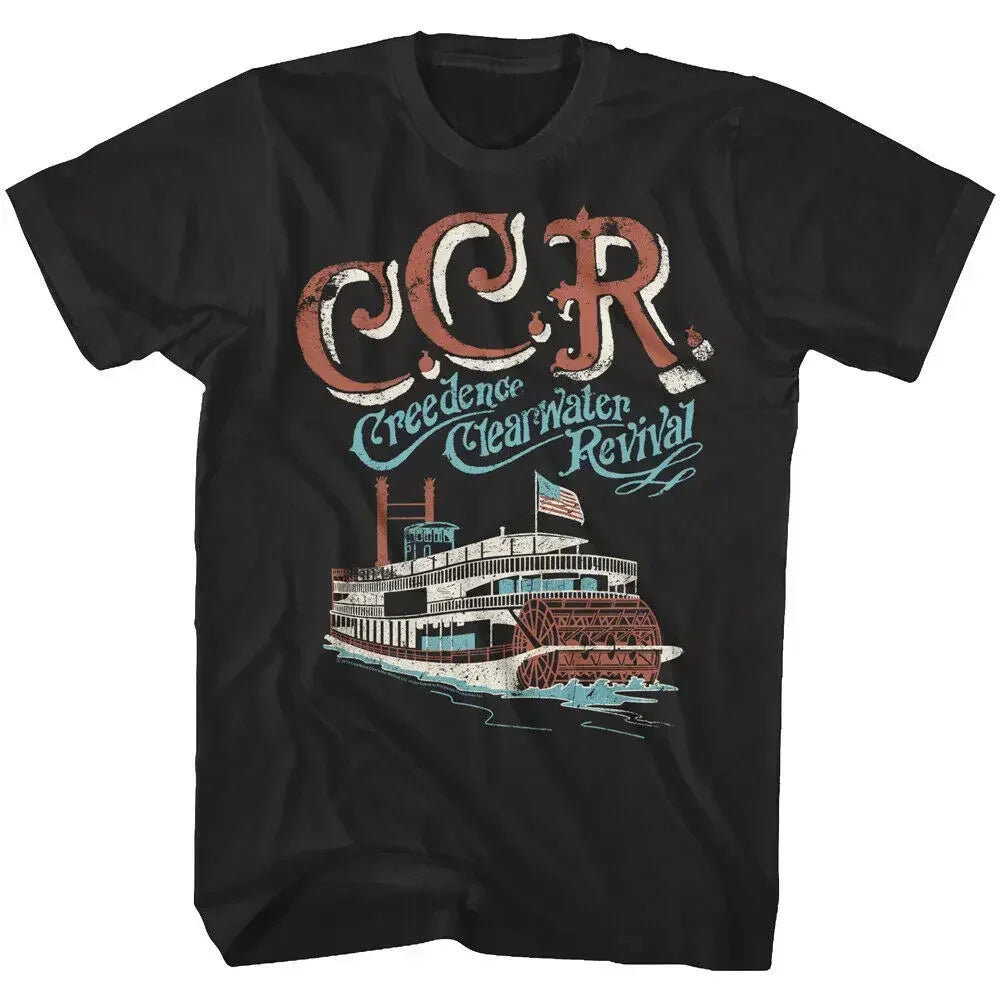 Short Sleeve Creedence Clearwater Revival Bikers Oversize T Shirt Funny Men Women T-shirt Cotton Streetwear Tops Tee Clothing