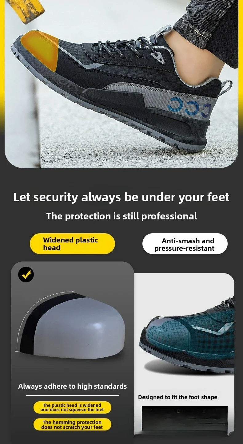 Labor Protection Shoes Men's Anti Smashing Anti Piercing Work Shoes Insulated 10KV Wear-resistant Electrical Shoes Safety Shoes