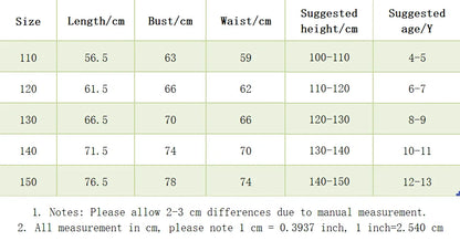 Girl Cosplay Costume Children's Summer Sweet Pink Plaid Dresses Party Princess Dress Casual Clothing 4-13 Years Old
