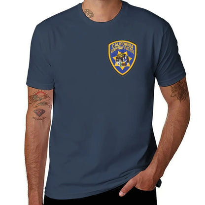 New California Highway Patrol T-Shirt kawaii clothes tees mens funny t shirts