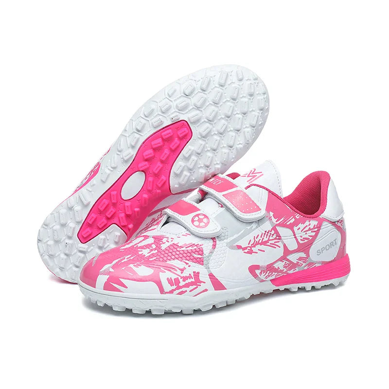 30-40# Personality Stylish And Comfortable Boys Girls Training Game Sneakers Indoor Outdoor Lawn Youth Student Soccer Shoes