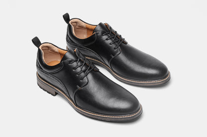 Size 40-46 Men's Casual Leather Shoes Comfortable Fashion Brand Derby Shoes