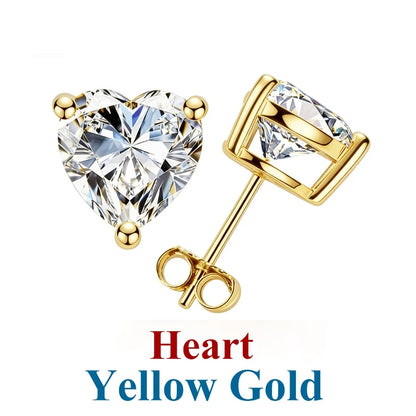 0.5-2ct Moissanite Diamond Stud Earrings for Women Original 925 Sterling Silver Lady's Moissanite Earring New 2026