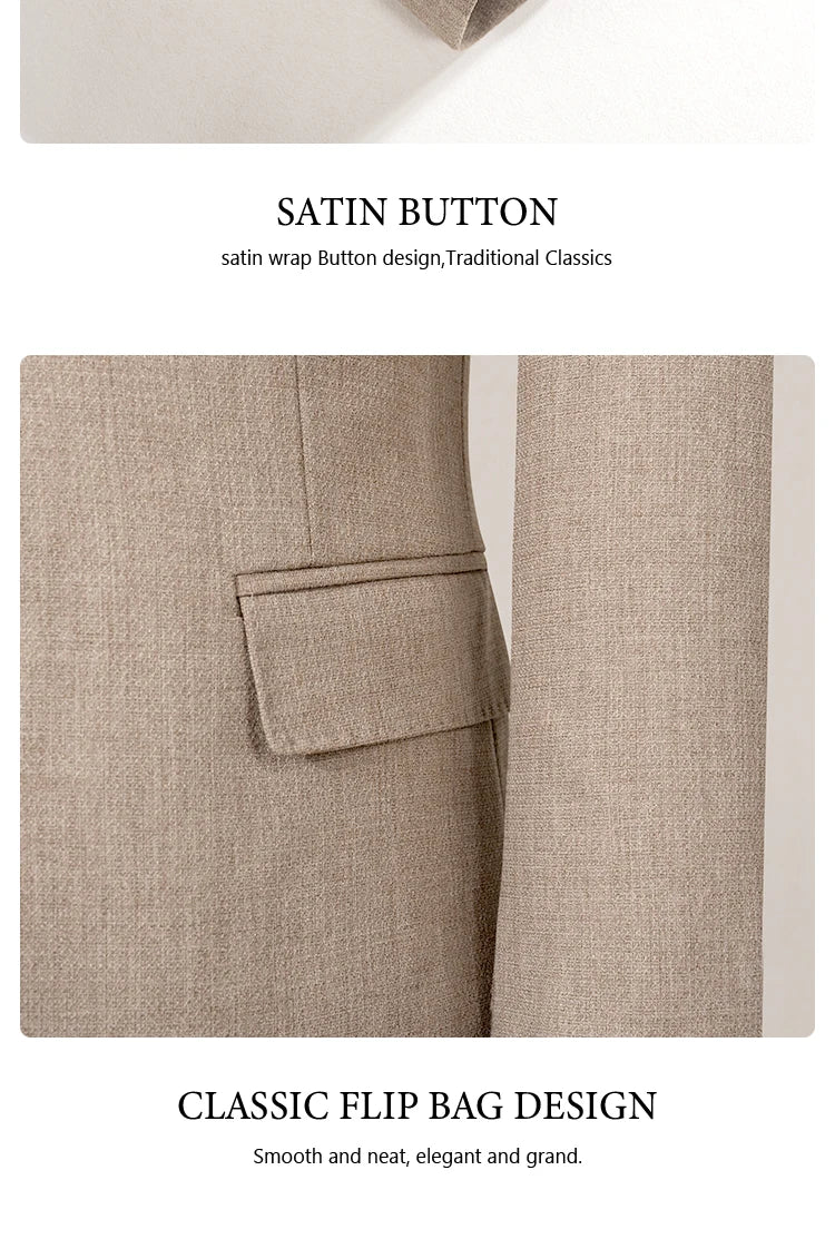 New 2 buttons on suit grey modern design mens office wear blazer coustime homme luxe Bead edge craftsmanship