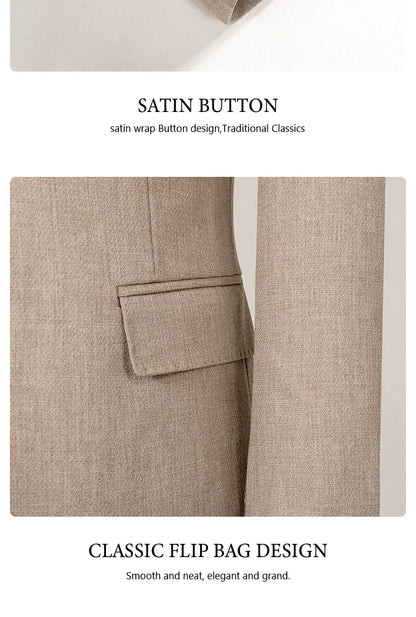 New 2 buttons on suit grey modern design mens office wear blazer coustime homme luxe Bead edge craftsmanship