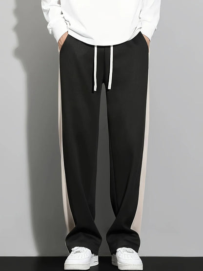 Men's contrasting sports casual pants, comfortable and versatile