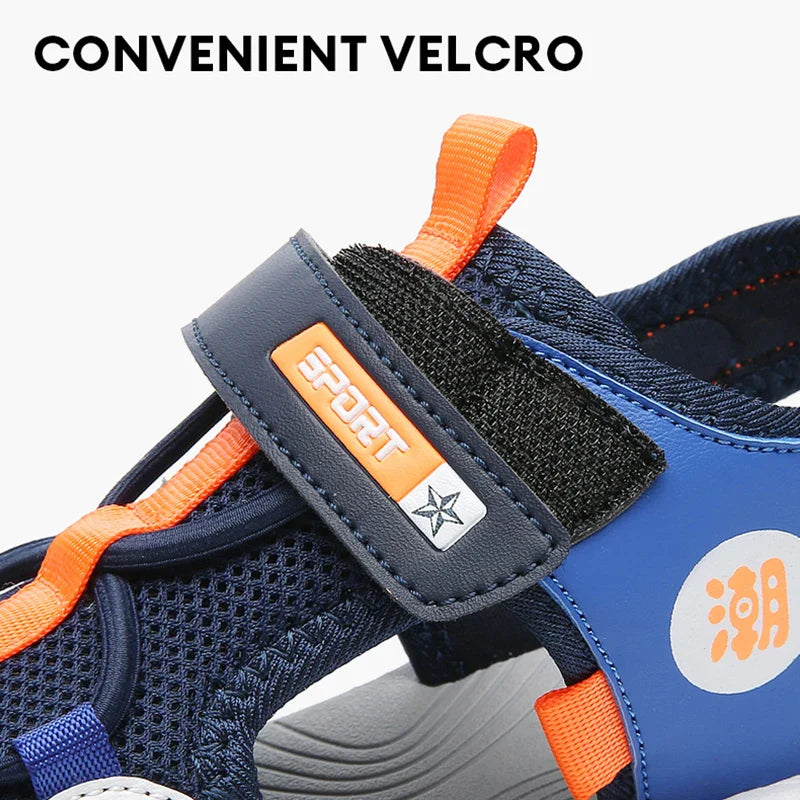 Kids Sports Sandals Breathable Mesh Lightweight Non-Slip Comfortable Outdoor Summer Shoes for Boys and Girls Quick-Dry Design
