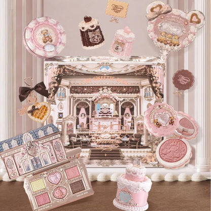 SWEETIE BEAR Makeup Box Gift Set All In One Perfume Shimmer Eye Shadow Palette Blush Lip Jelly Box 10 PCS