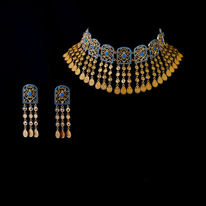 Trendy Fashion2PCS Luxury Waterdrop Indian Jewelry Sets For Women Wedding Party Indian Dubai Bridal jewelry Set