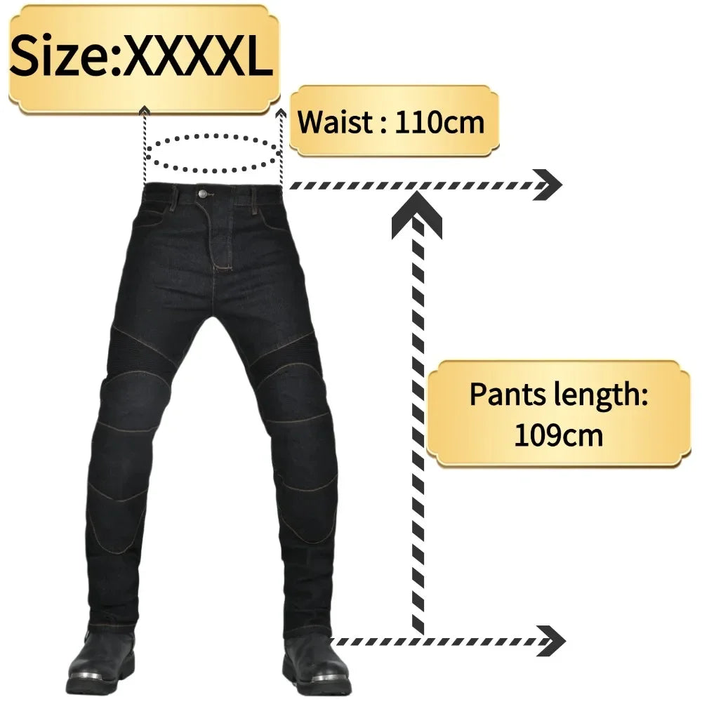 Calça Jeans Masculina para Moto, Antiderrapante, Resistente à Abrasão, para Todas as Condições Climáticas, Ajuste Clássico, Pronta para Corridas, Equipamento para Motociclistas
