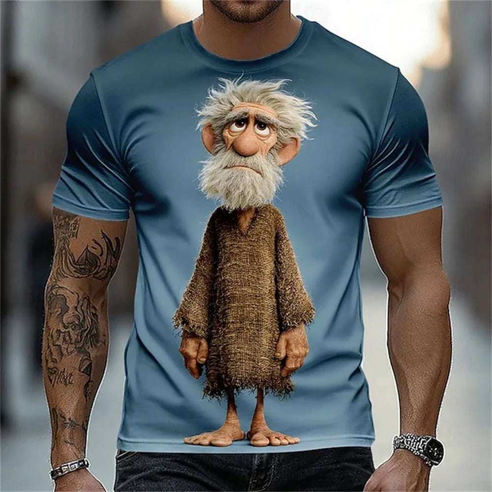 Funny 3D Print T Shirt For Men Casual O-neck Short Sleeve Tee Tops Summer Comfortable Breathable T-Shirts Fashion Loose Pullover