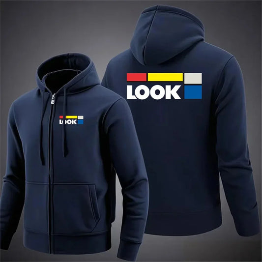 autumn Bicycle Men's woman hoodies New Long Sleeve Printed Zipper Hooded Long Sleeve Jacket Casual Sportswear Hoodie Pullover
