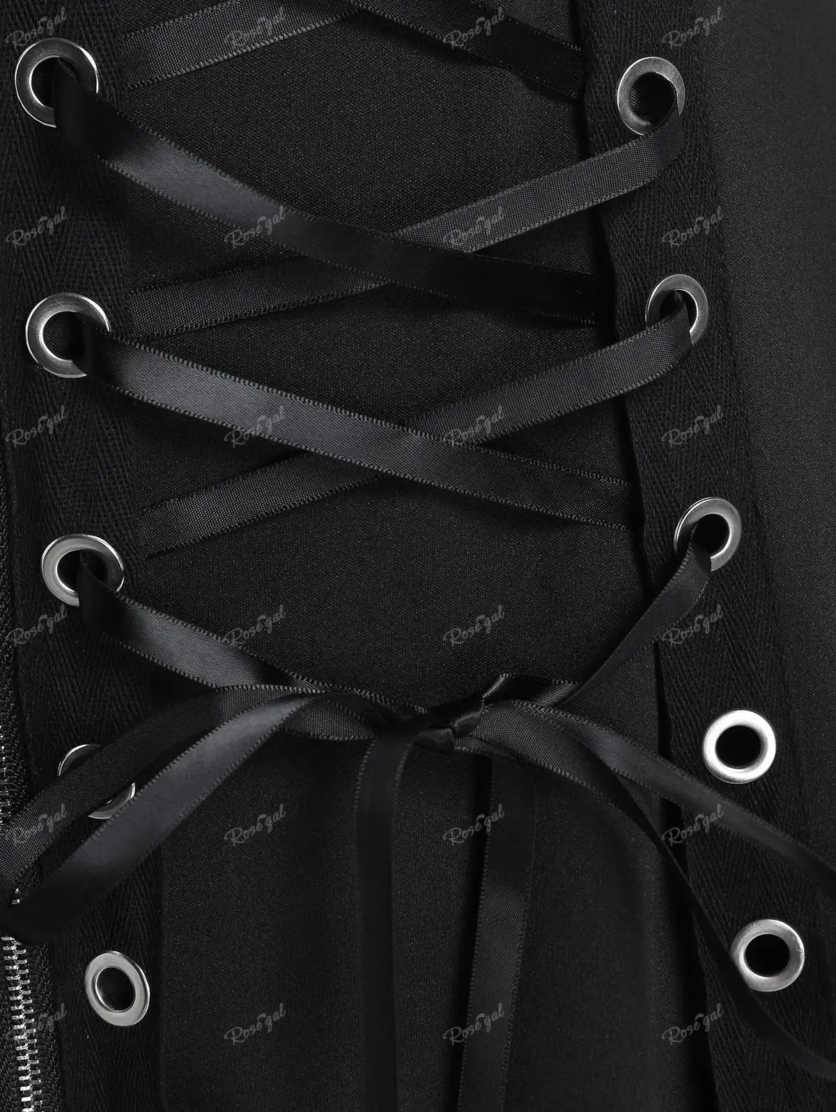 Plus Size Gothic Full Zipper Grommets Camis Tops Buckle Strap Plaid Vest Women Summer Sweetheart Neck Empire Waist Tanks