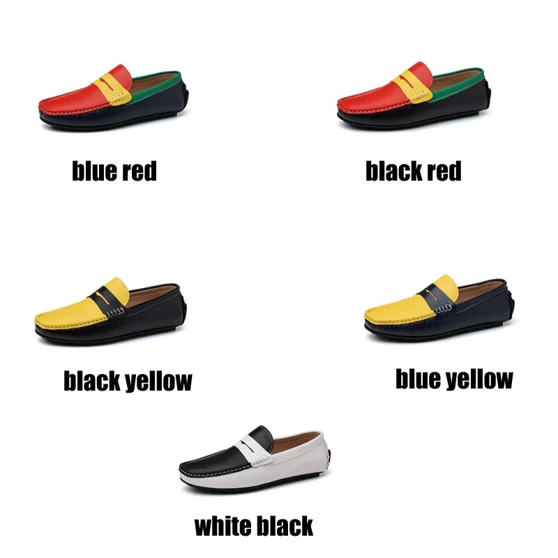 Business Shoes Fashion Casual Shoes Man Luxury Leather Loafers Breathable Slip on Male Boat Shoes Moccasins Driving Shoe
