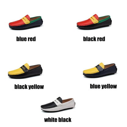 Business Shoes Fashion Casual Shoes Man Luxury Leather Loafers Breathable Slip on Male Boat Shoes Moccasins Driving Shoe