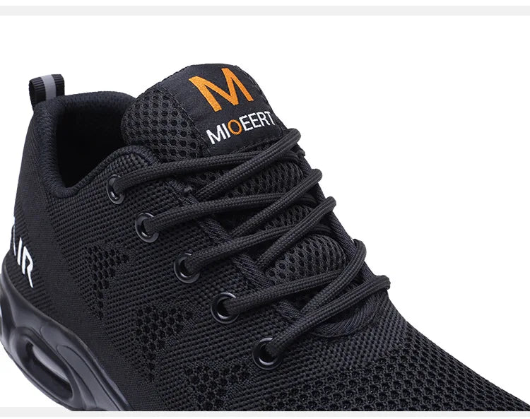 Safety Footwear Men Work Boots Lightweight Air Cushion Sneakers Puncture-Proof Work Shoes Indestructible Male Steel Toe Shoes