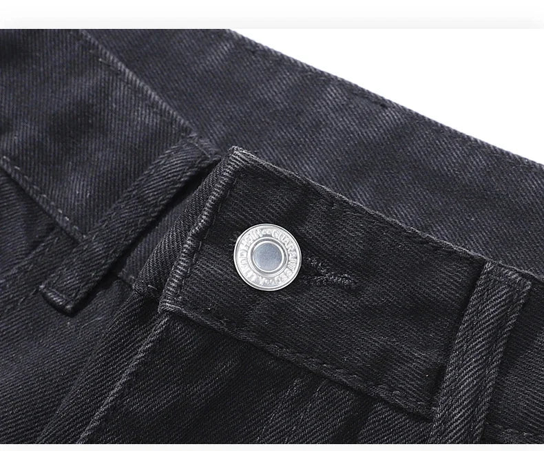 Autumn Jeans Men Black Casual Baggy Trousers Classic Straight Comfortable Wide Denim Trousers  Men Clothing