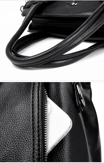 Luxury Purses and Handbags High Quality Soft Leather Shoulder Crossbody Bags for Women 2024 Elegant Tote Messenger Sac A Main