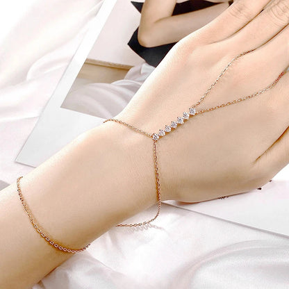 3MM Adjustable Certified Moissanite Bracelets for Women Girls Gift 14-21cm 7 Gems Sparkling Chains 925 Sterling Silver