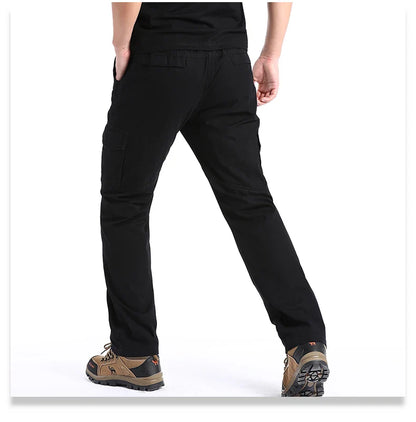 Men's Cotton Cargo Pants Casual Multiple Pocket Tacitcal Pants Spring Autumn Outdoor Camping Hiking Work Pants