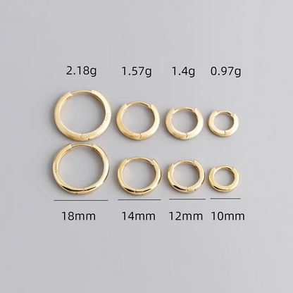 925 Sterling Silver Simple Matte Bohemian Round Ear Buckle for Women Punk Unisex Rock Hoop Earring Jewelry Accessories