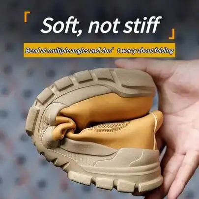 high-top Safety Shoes Men Steel Toe Protective Shoes With Anti Smash Anti Piercing Work Shoes Indestructible safety boots