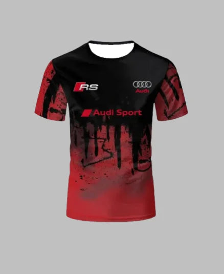 Racing Motorcycle Pattern Printed Riders Fans Short-sleeved T-shirt Men's and Women's Same Children's Sports Top