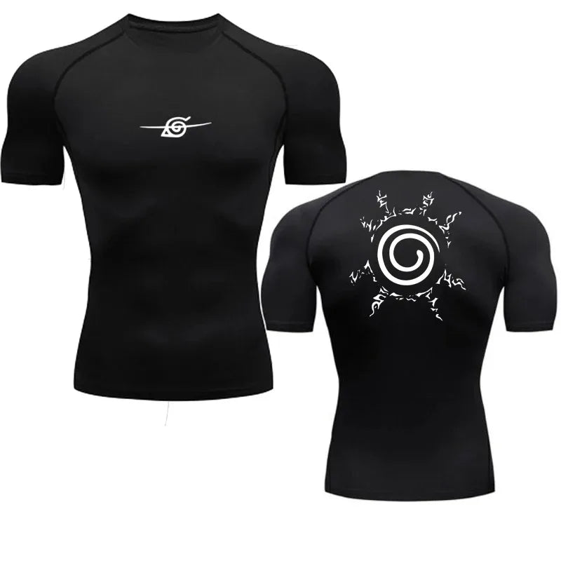 anime esporte secagem rápida ginásio tshirts fitness topos t verão outono masculino