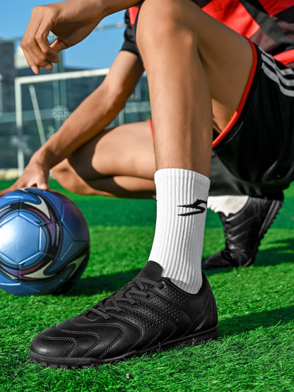 Wear Resistant TF Turf Soccer Boots PU Elastic Fabric Upper Rubber Stable Grip Sole Youth Boys Girls Football Shoes