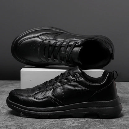 Men's Business Leather Shoes Soft Moccasin Shoes Comfortable Casual Shoes for Men Autumn Solid Black White Men Sneakers