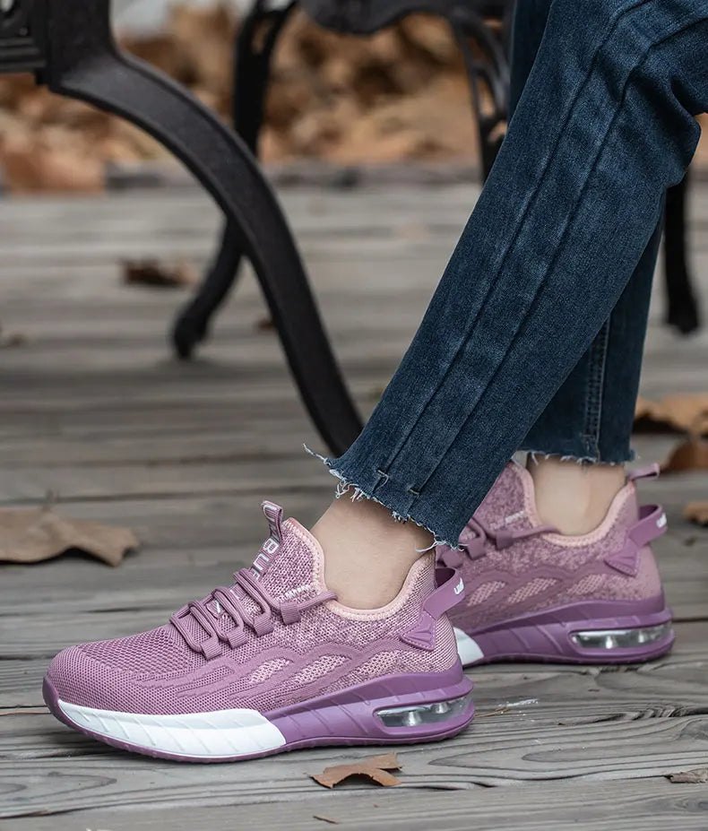 Women Safety Shoes For Work Safety Boots Breathable Steel Toe  Puncture Proof Sport Work Sneakers Construction Tactical Boots