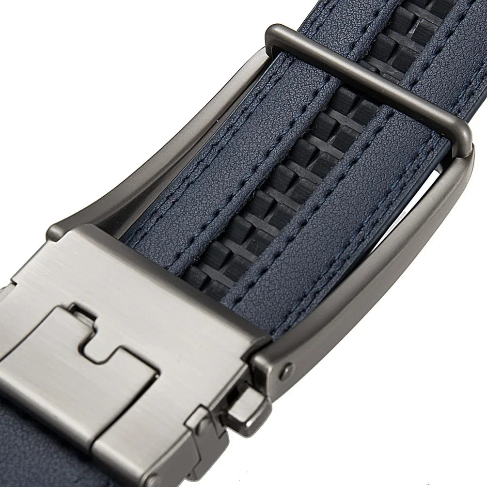 Plus Size 170 160 150 140 130cm Click Business Belts Men Automatic Buckle Genuine Leather Men's Jeans High Quality Waist Strap