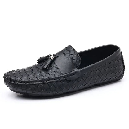 White Loafers Men Handmade PU Leather Loafers Shoes Slip on Casual Driving Flats Comfortable Moccasins Size 48 Men Shoes