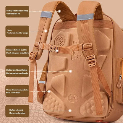 School Bag Waterproof Backpack Large Capacity Alleviate Burden Protecting Spine Widen Straps Backpack for Students Gift
