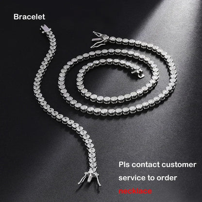 Sparkling 0.1ct 3mm Moissanite Tennis Bracelet with GRA for Women Party Fine Jewelry S925 Sterling Silver Diamond Bracelets