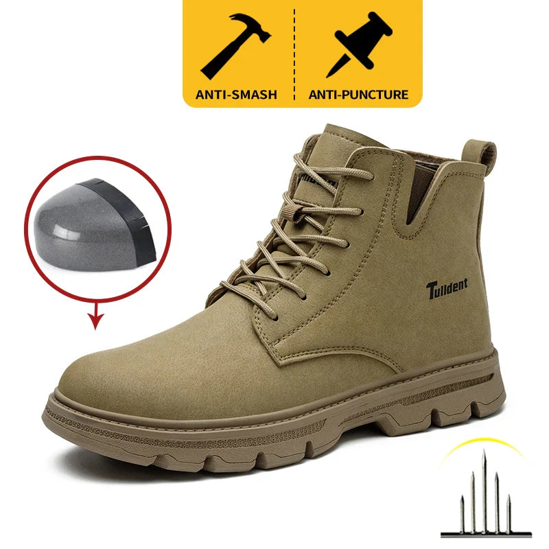 Men's protective shoes, safety shoes, steel-toe boots, anti-smashing and anti-puncture work shoes, tactical boots