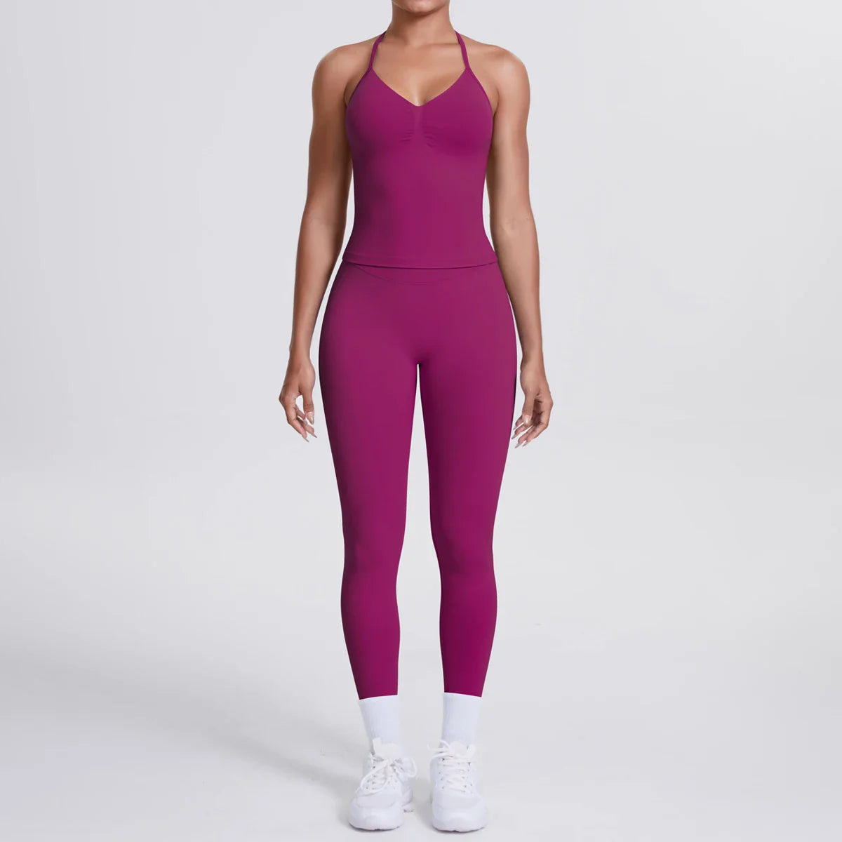 2 Piece Yoga Clothes Women Tracksuit Athletic Wear Pilates Fitness Suit Gym Workout Push Up Clothes Sports Bra Leggings Suit