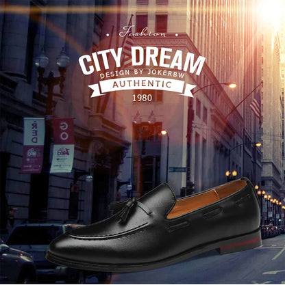 Men's Leather Shoes Fashion Business Formal Dress Loafers Moccasins Luxury 2026 Doudou shoes British Korean version plus size 48