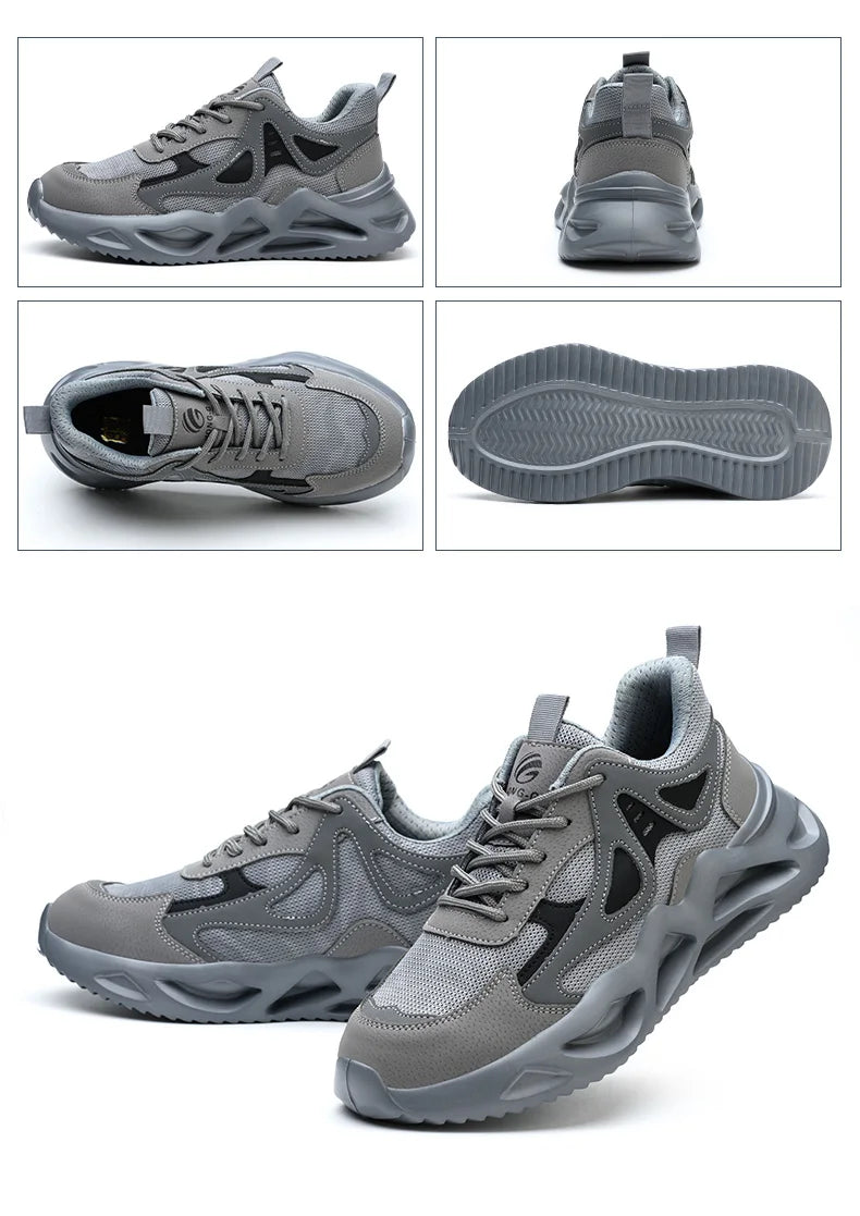 Lightweight Safety Shoes Men Work Shoes Steel Toe Cap Working Boots Sneakers Man Anti Puncture Breathable Sport Work Shoes