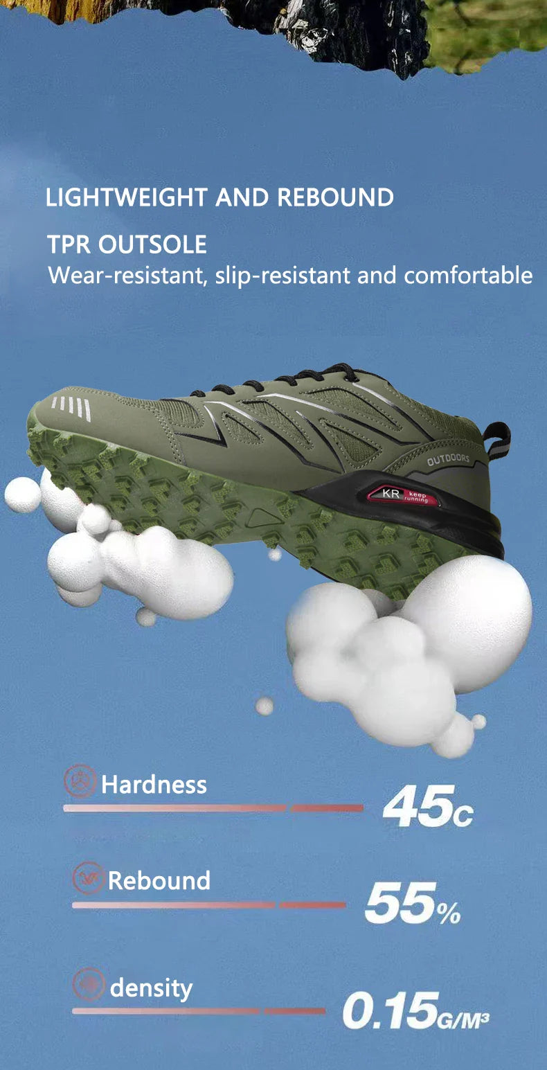 Waterproof Hiking Shoes Men‘s Outdoor Trekking Sneakers Mountain Climbing Camping Trainers Hunting Tactical Boots Bike Shoe Male