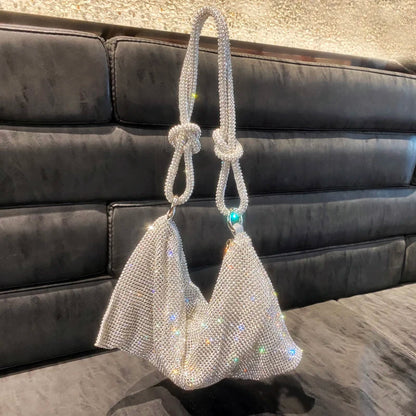 luxury Designer hobo shoulder bag handmade Shining Rhinestones Evening clutch Bag Purse Crystal Purses and handbag Hobo Bags