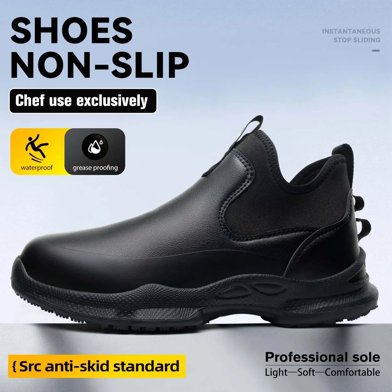 Men Chef Shoes Non-slip Waterproof Oil-proof Shoes Comfortable Work shoes for Man resistant business casual New Fashion