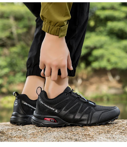 Sapatos de Caminhada Masculinos e Femininos Impermeáveis para Exteriores Tênis de Treino com Cadarço para Escalada Trekking Tênis de Montanha para Caminhada e Caça Tênis Táticos