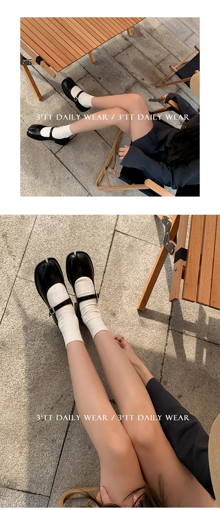Fashion Women's Shoes New High Quality Leather Split Toe Mary Jane Shoes Comfortable Low Heel Women Shoes Lolita
