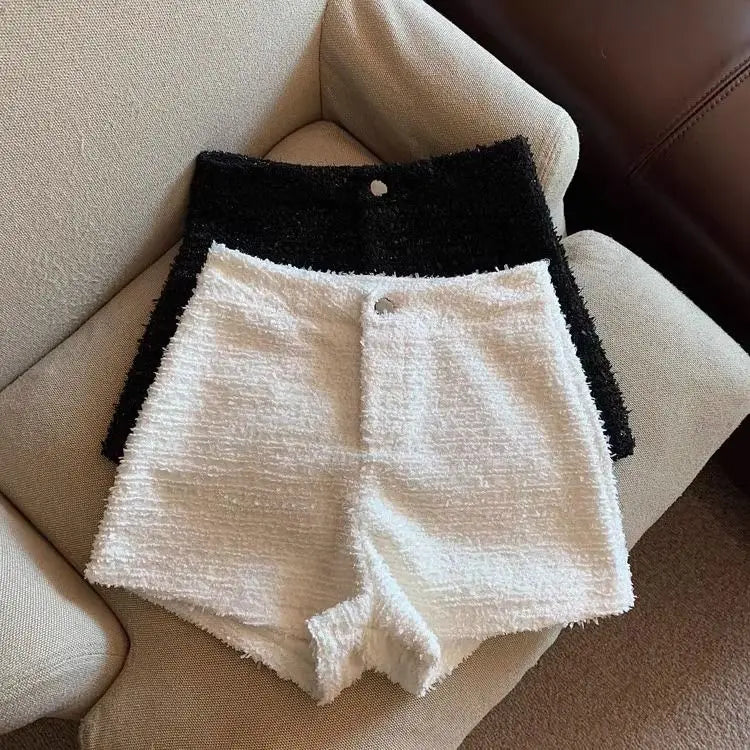 Hotsweet Shorts Women Sexy Skinny Y2k Clothes High Waist European Streetwear Fashion Trouser Cool Thick Button-Fly Wide Leg New