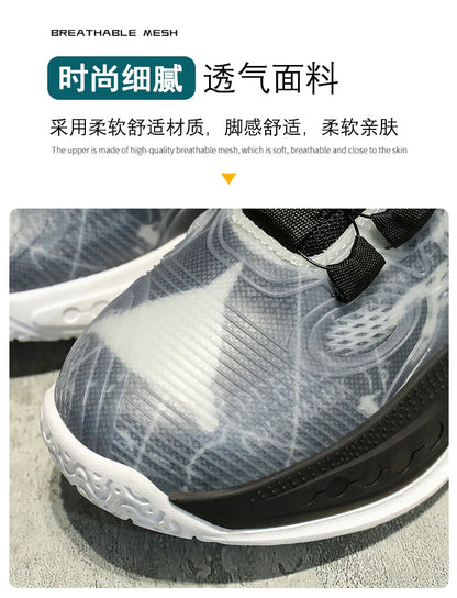 Kids Basketball Shoes Non-slip Breathable Basketball Training Sneakers Boys Girls Athletic Shoes Luminous Children Running Shoes