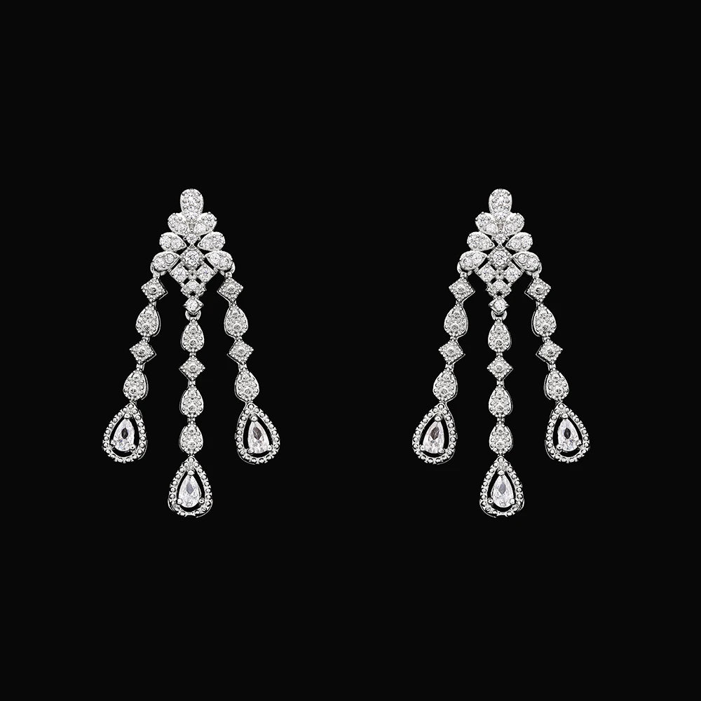 Luxury 4 Pieces Bridal Wedding Jewelry Set for Women Sparkling Cubic Zirconia Nigeria Bride Accessories