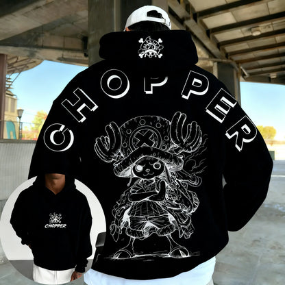 Anime Autumn/Winter Hoodie 2025 Men's New Tony Tony Chopper Printed Street Hip Hop Fashion Casual Parent Child Top
